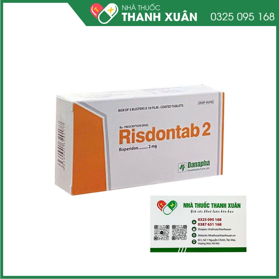 Risdontab 2 điều trị tâm thần phân liệt, cải thiện triệu chứng trầm cảm, lo âu
